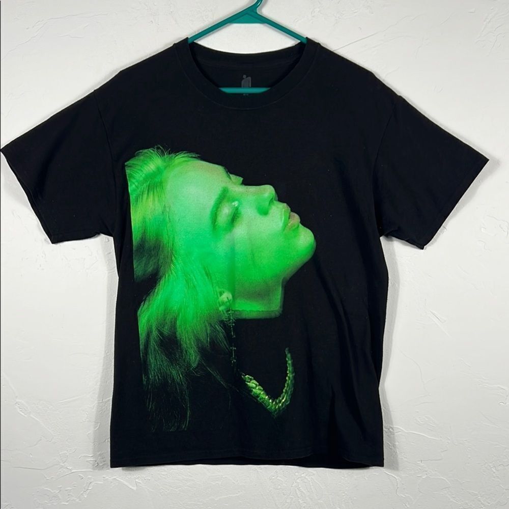 🔥 BILLIE EILISH‎ Stay Home World Tour  Concert Band T-Shirt Men Sz Medium - EUC